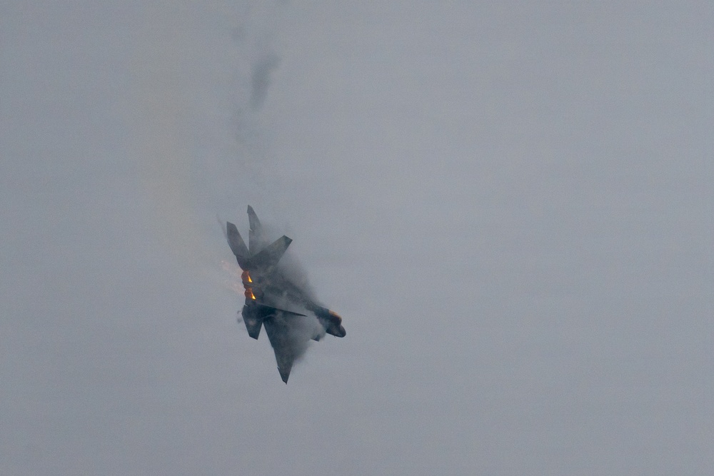 F-22 Raptor Aerial Demonstration Team performs at the Scott Air Show 2023