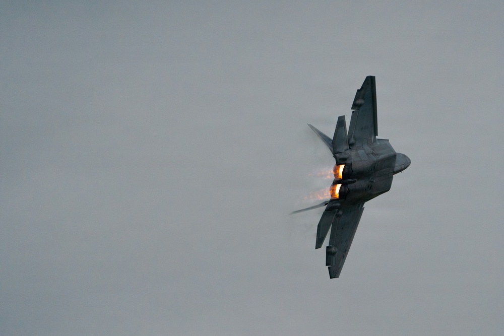 F-22 Raptor Aerial Demonstration Team performs at the Scott Air Show 2023