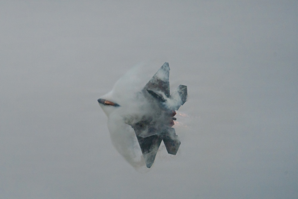 F-22 Raptor Aerial Demonstration Team performs at the Scott Air Show 2023