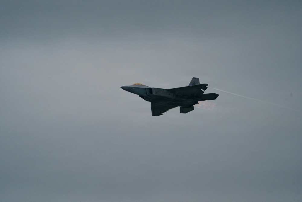 F-22 Raptor Aerial Demonstration Team performs at the Scott Air Show 2023