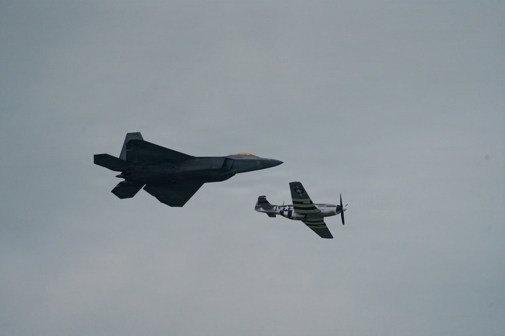 F-22 Raptor Aerial Demonstration Team performs at the Scott Air Show 2023