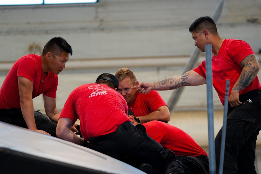 F-22 Raptor Aerial Demonstration Team performs at the Scott Air Show 2023