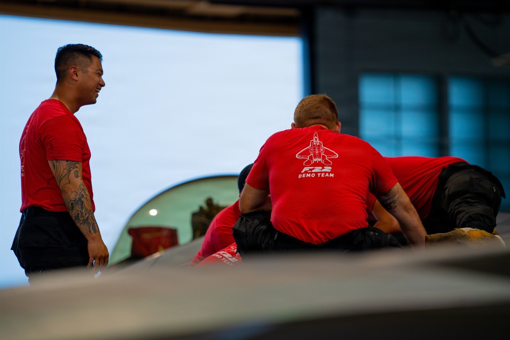 F-22 Raptor Aerial Demonstration Team performs at the Scott Air Show 2023