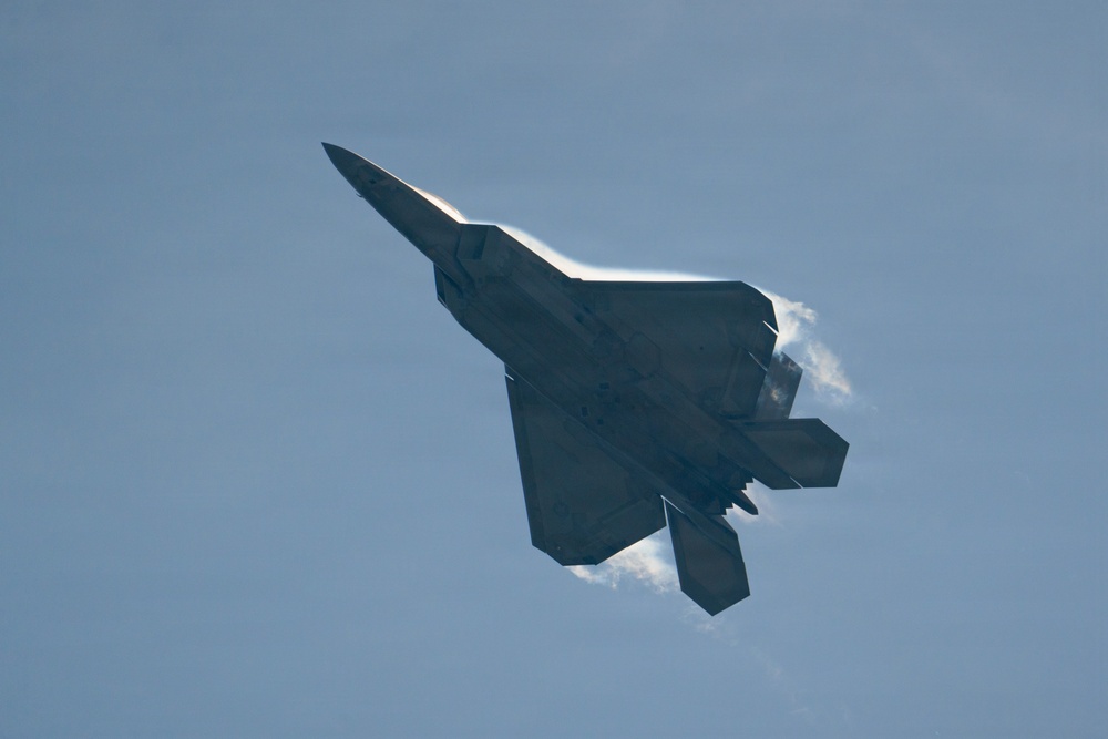 F-22 Raptor Aerial Demonstration Team performs at the Scott Air Show 2023