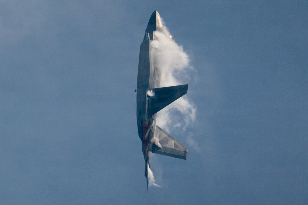 F-22 Raptor Aerial Demonstration Team performs at the Scott Air Show 2023