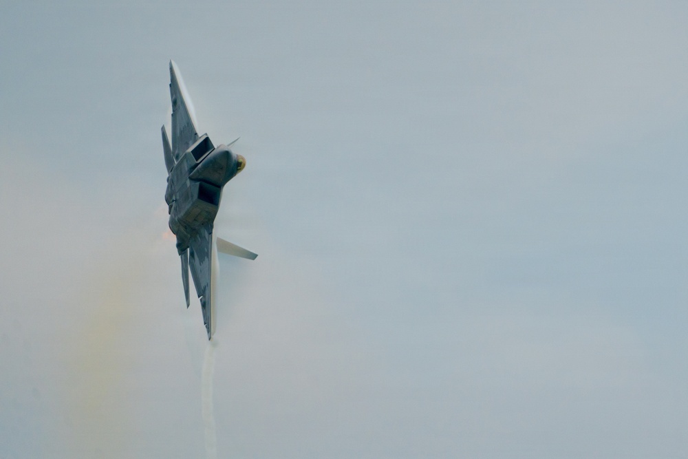 F-22 Raptor Aerial Demonstration Team performs at the Scott Air Show 2023