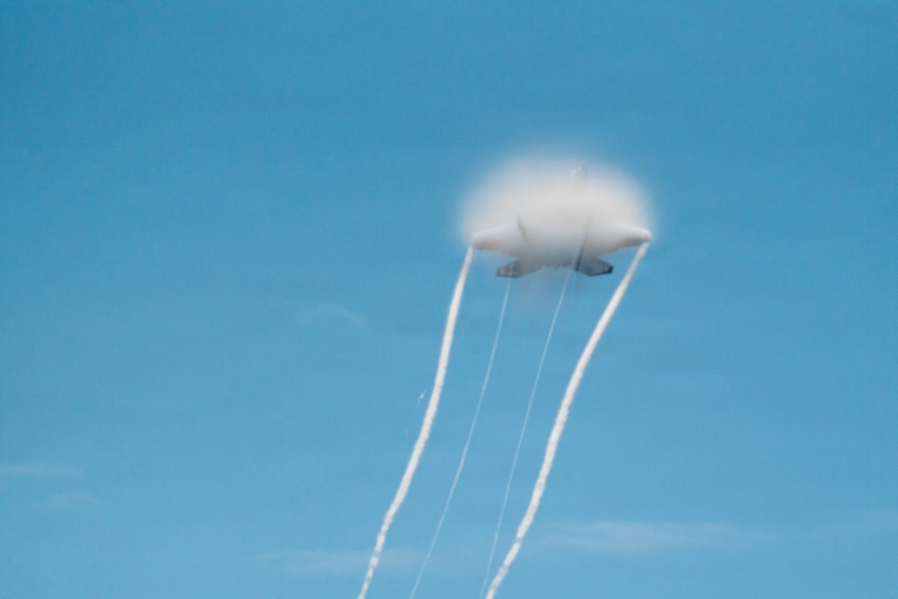 F-22 Raptor Aerial Demonstration Team performs at the Scott Air Show 2023