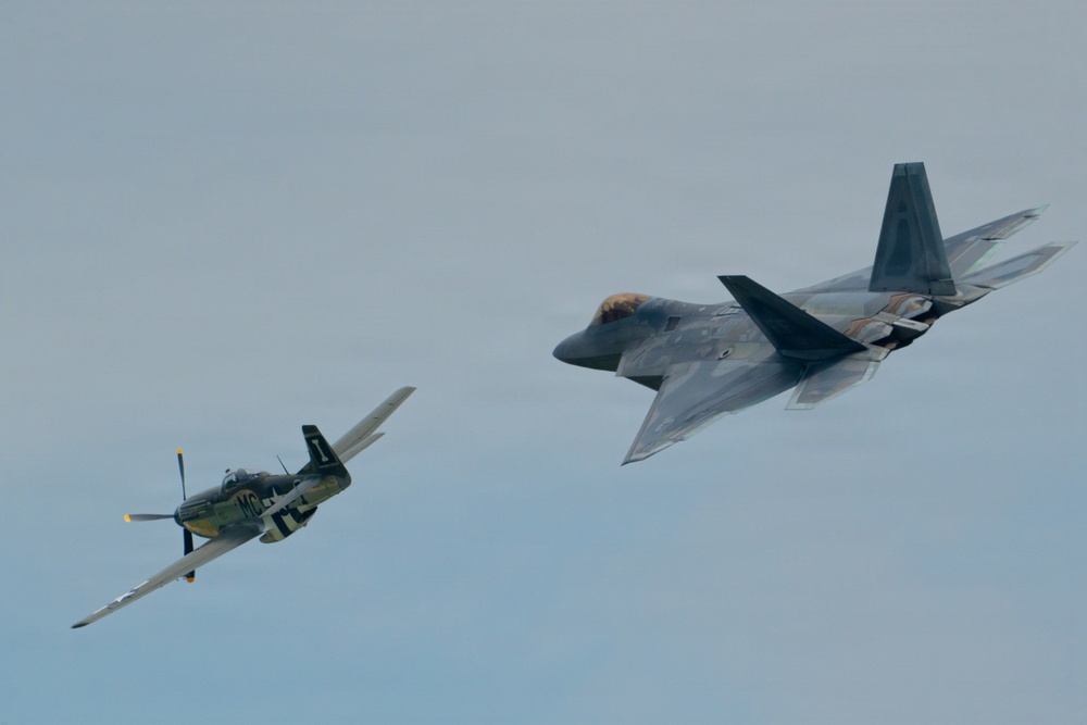 F-22 Raptor Aerial Demonstration Team performs at the Scott Air Show 2023