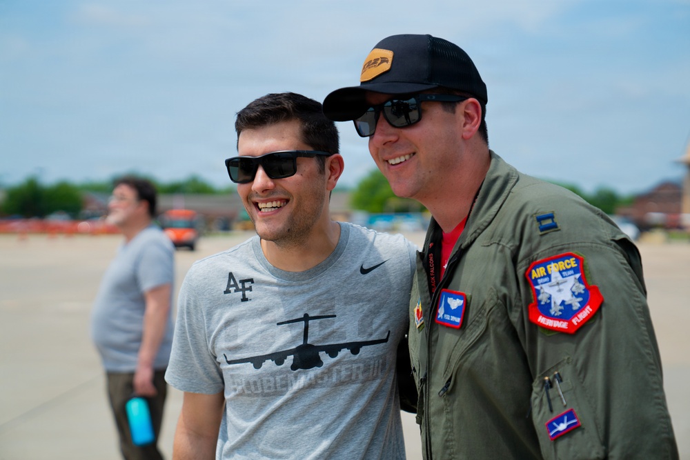 F-22 Raptor Aerial Demonstration Team performs at the Scott Air Show 2023