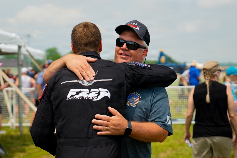 F-22 Raptor Aerial Demonstration Team performs at the Scott Air Show 2023
