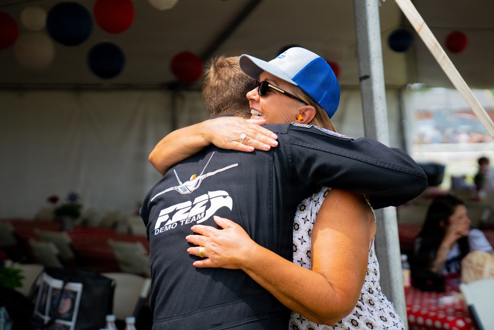 F-22 Raptor Aerial Demonstration Team performs at the Scott Air Show 2023