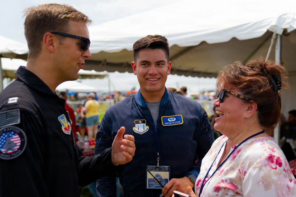 F-22 Raptor Aerial Demonstration Team performs at the Scott Air Show 2023