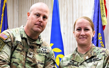 NATIONAL GUARD OFFICER RETIRES FROM ARMY AFTER 21 YEARS, CONTINUES SERVICE WITH VFW