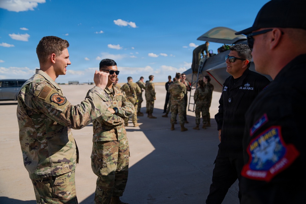 F-22 Raptor Aerial Demonstration Team visits the United States Air Force Academy 2023