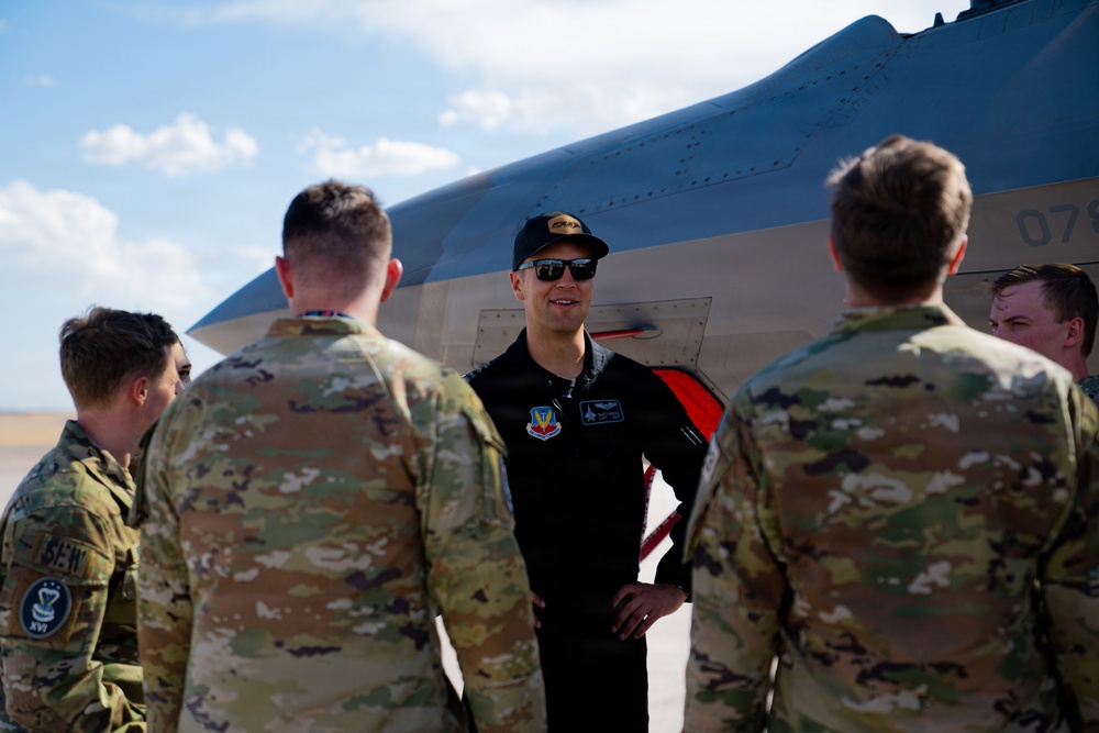 F-22 Raptor Aerial Demonstration Team visits the United States Air Force Academy 2023