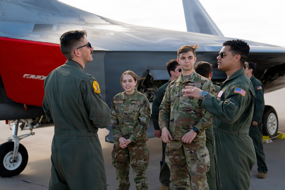 F-22 Raptor Aerial Demonstration Team visits the United States Air Force Academy 2023