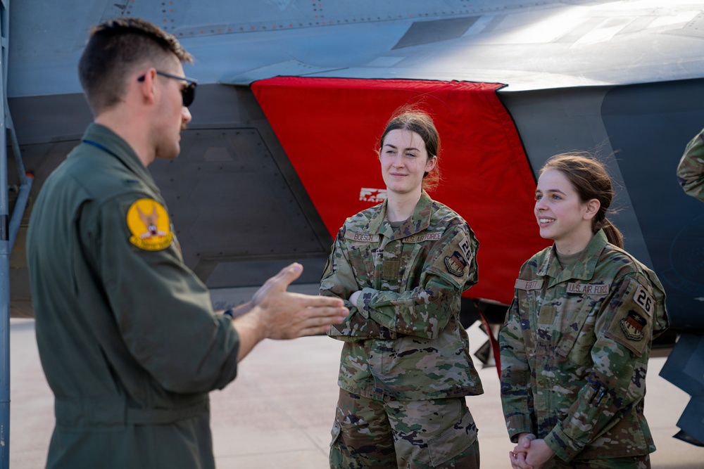 F-22 Raptor Aerial Demonstration Team visits the United States Air Force Academy 2023