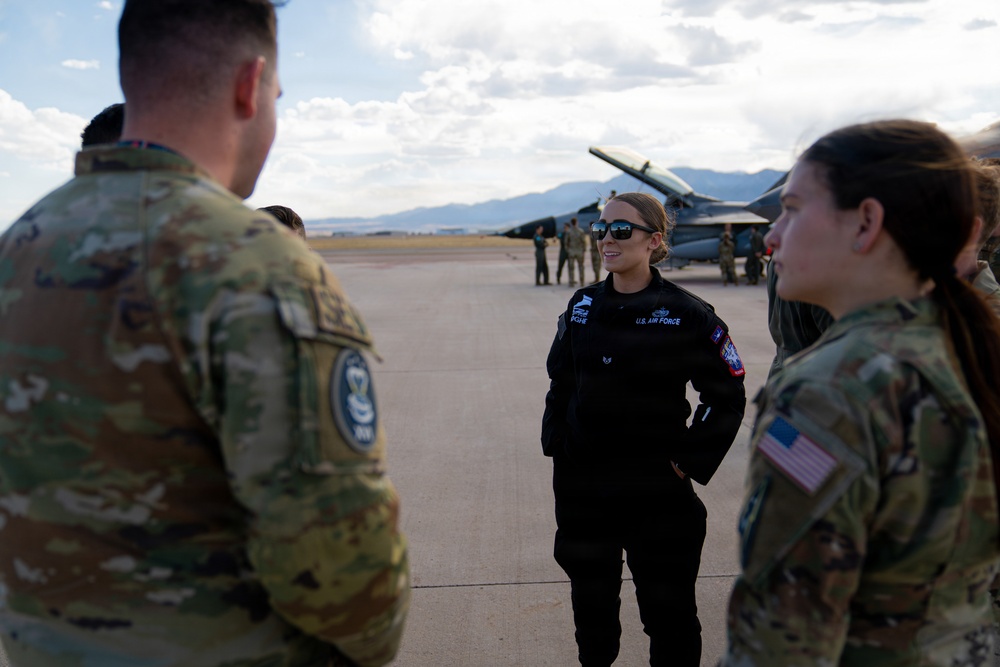 F-22 Raptor Aerial Demonstration Team visits the United States Air Force Academy 2023