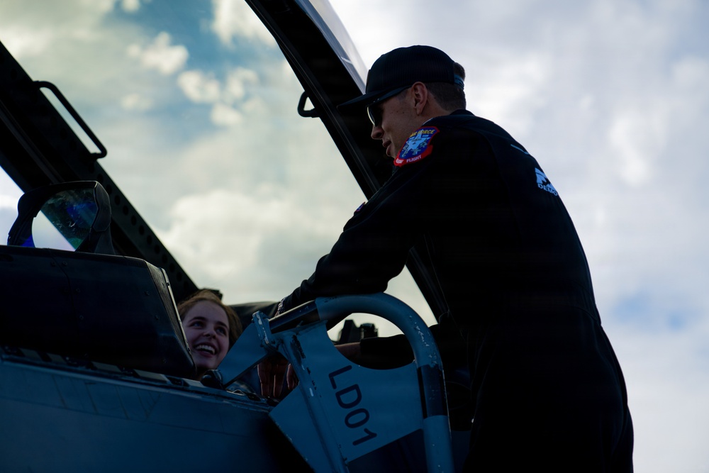 F-22 Raptor Aerial Demonstration Team visits the United States Air Force Academy 2023