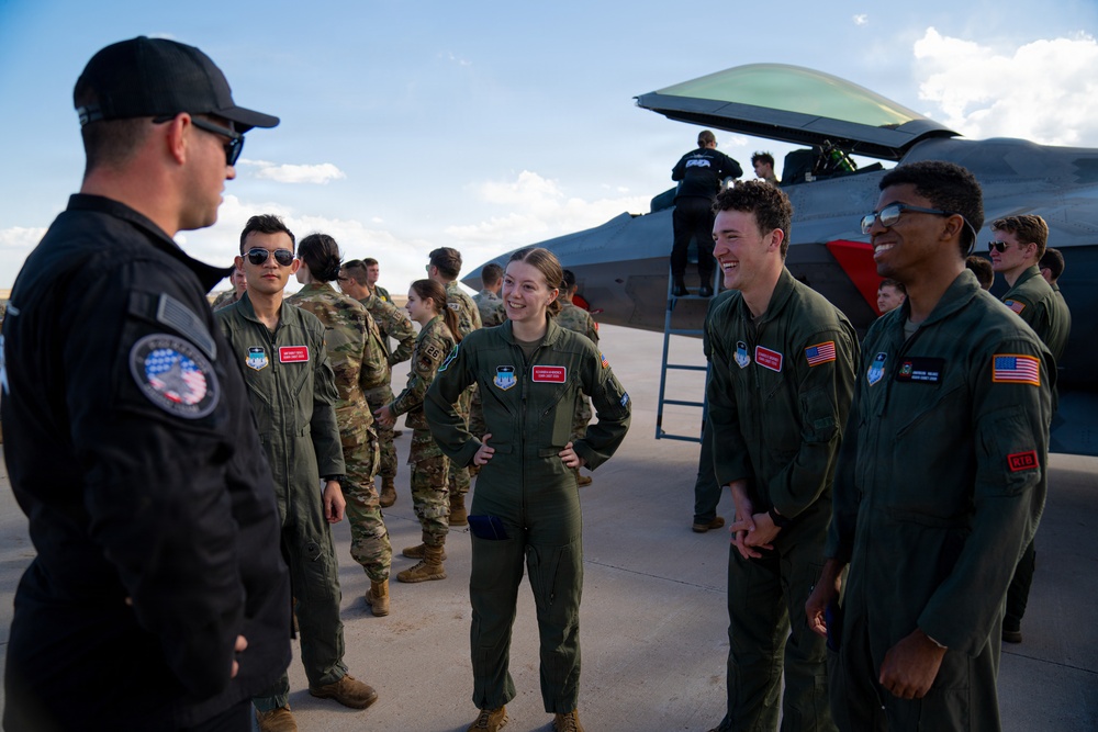 F-22 Raptor Aerial Demonstration Team visits the United States Air Force Academy 2023