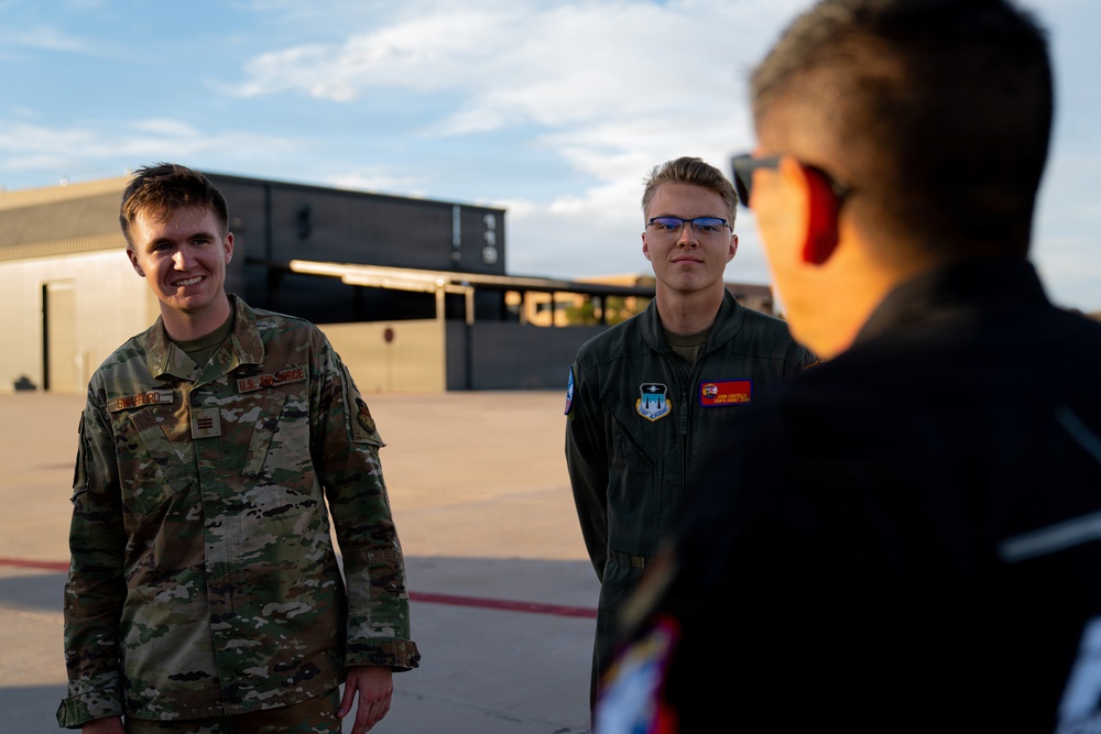F-22 Raptor Aerial Demonstration Team visits the United States Air Force Academy 2023