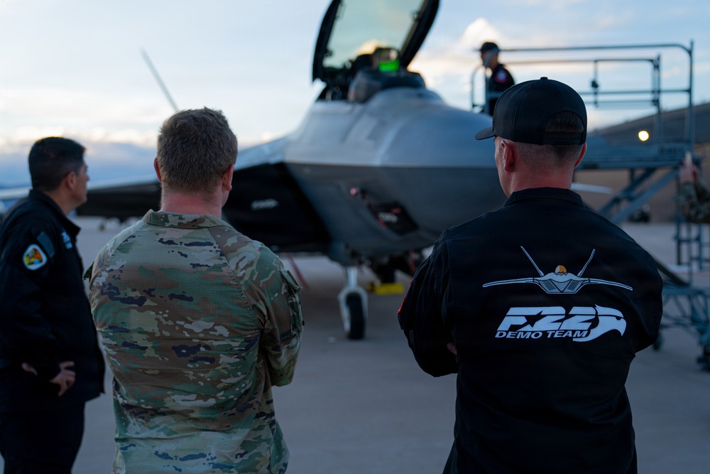 F-22 Raptor Aerial Demonstration Team visits the United States Air Force Academy 2023