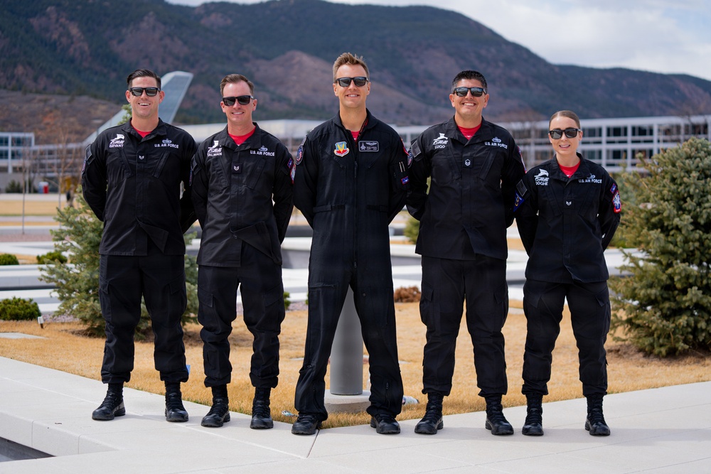 F-22 Raptor Aerial Demonstration Team visits the United States Air Force Academy 2023