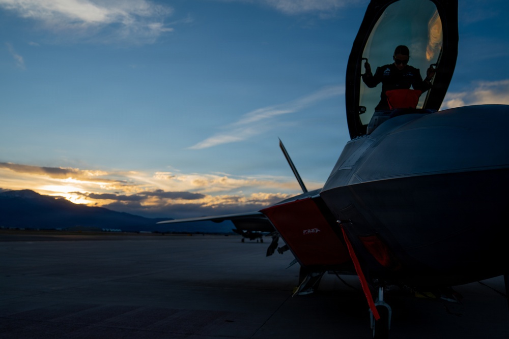 F-22 Raptor Aerial Demonstration Team visits the United States Air Force Academy 2023