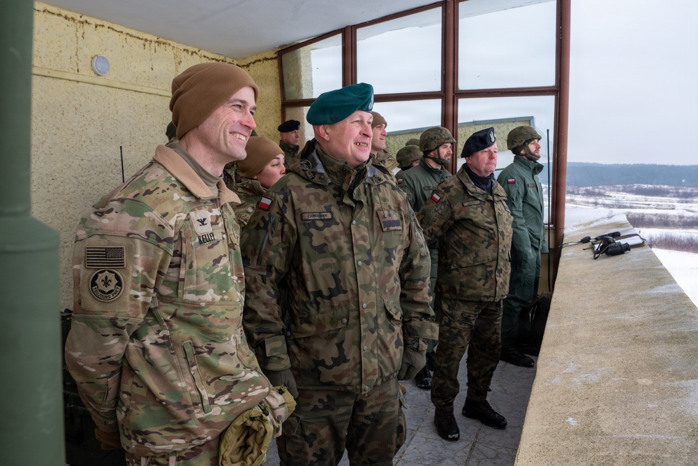 U.S./Polish tanks show powerful live fire demo for leaders at Winter Falcon 26