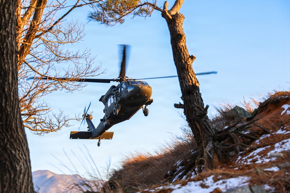 2-2 AHB Conducts Joint Fast-Rope Air Assault Training