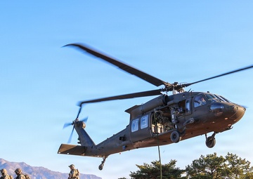 2-2 AHB Conducts Joint Fast-Rope Air Assault Training