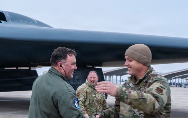 Col. Jared Kennish's fini flight in the B-2 Spirit