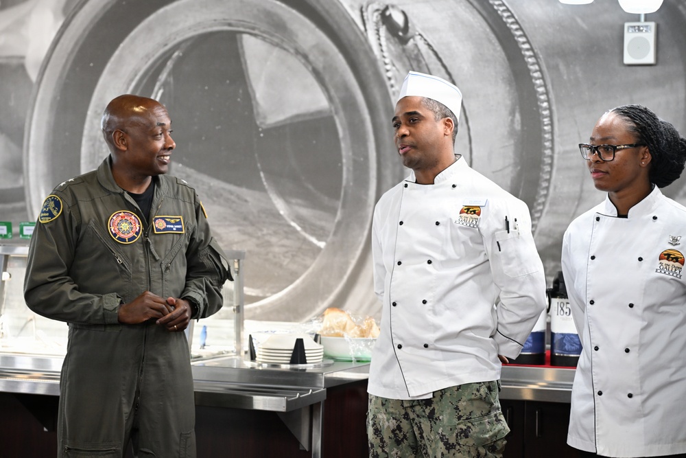 Commander Navy Region Mid-Atlantic, Rear Adm. Stephen Barnett visits NAS Oceana