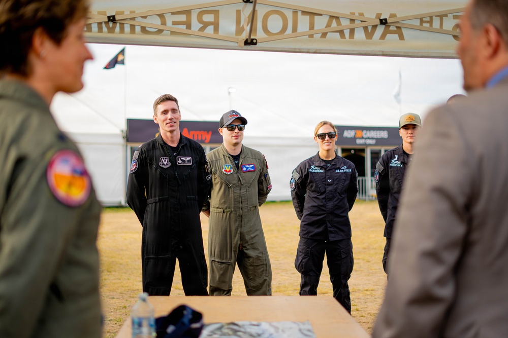 F-22 Raptor Aerial Demonstration Team performs at the Avalon Australia International Air Show