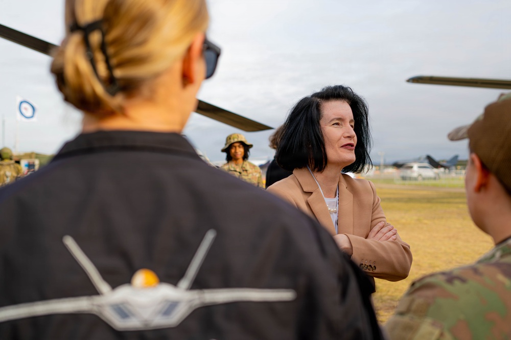 F-22 Raptor Aerial Demonstration Team performs at the Avalon Australia International Air Show