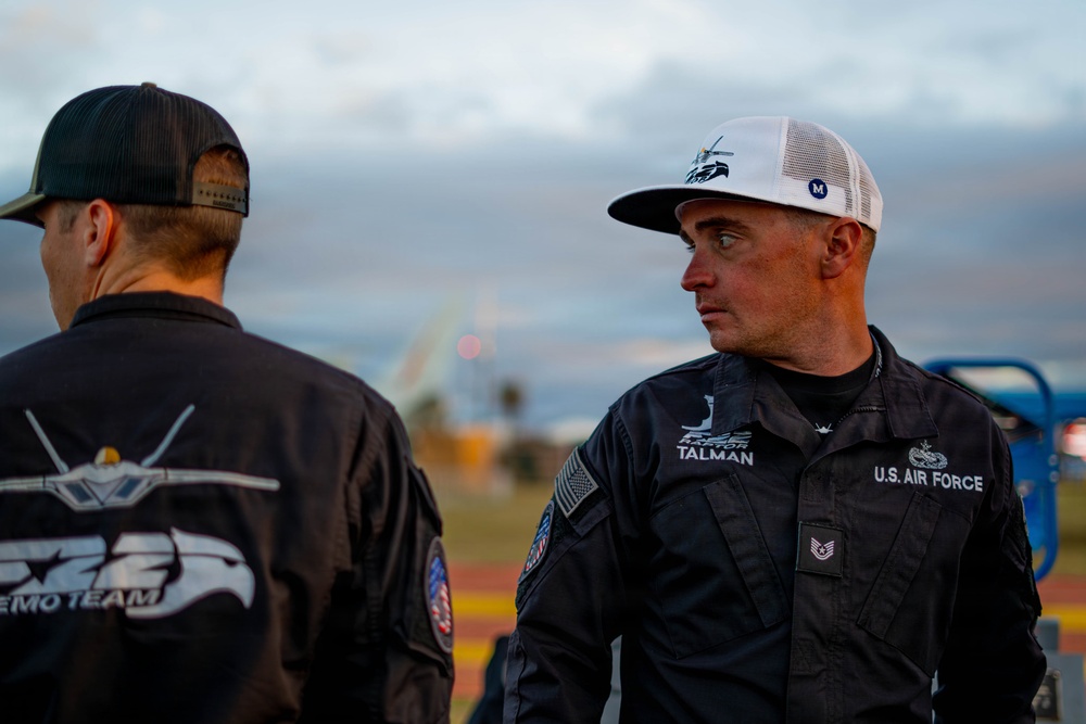 F-22 Raptor Aerial Demonstration Team performs at the Avalon Australia International Air Show