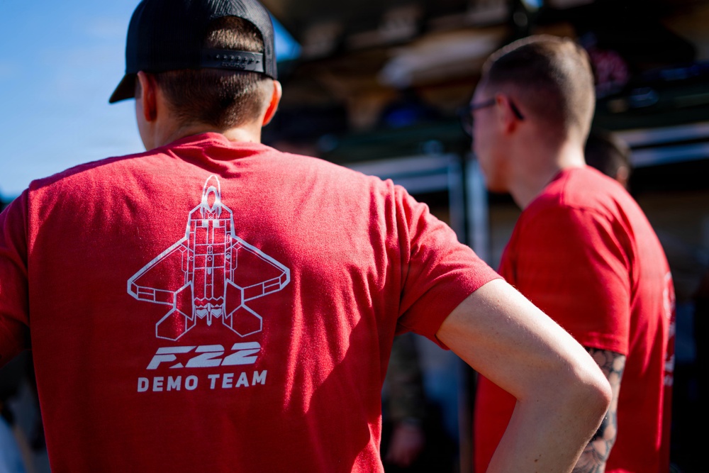 F-22 Raptor Aerial Demonstration Team performs at the Avalon Australia International Air Show