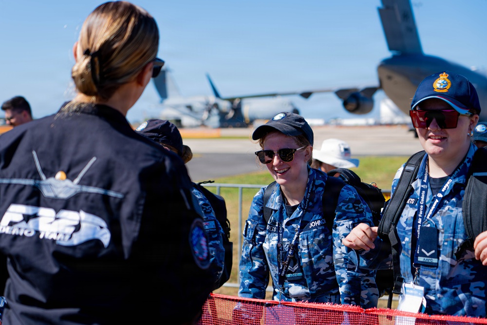 F-22 Raptor Aerial Demonstration Team performs at the Avalon Australia International Air Show 2025