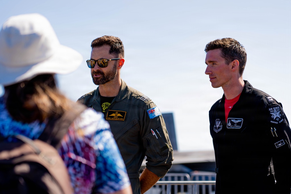 F-22 Raptor Aerial Demonstration Team performs at the Avalon Australia International Air Show 2025