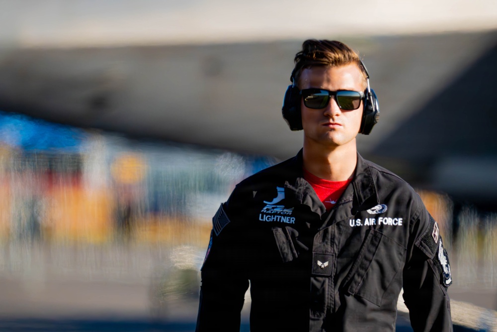 F-22 Raptor Aerial Demonstration Team performs at the Avalon Australia International Air Show 2025