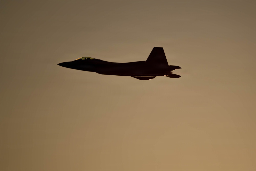 F-22 Raptor Aerial Demonstration Team performs at the Avalon Australia International Air Show 2025