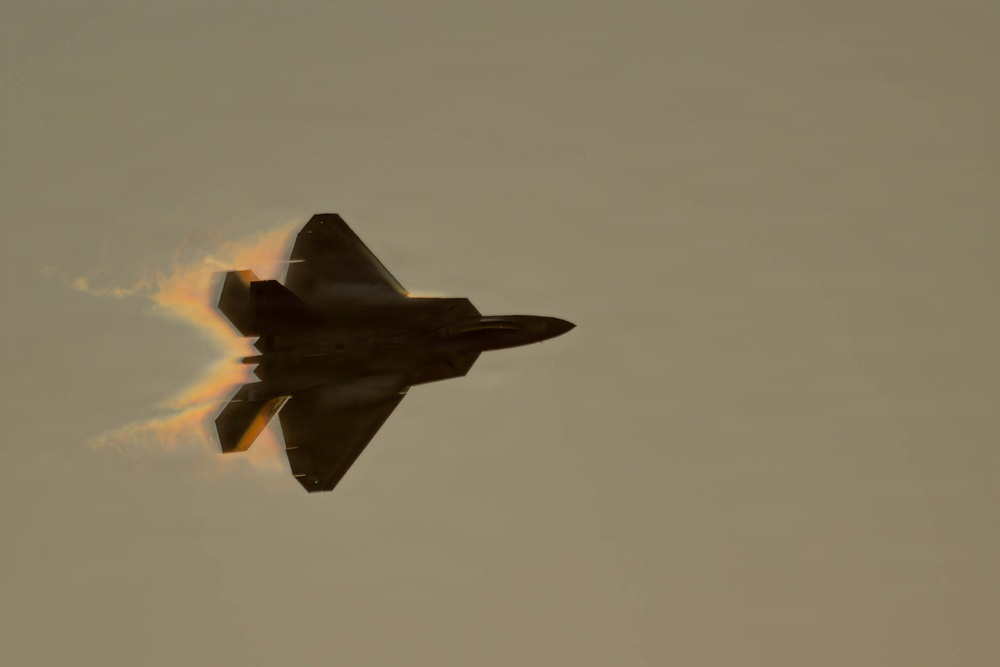 F-22 Raptor Aerial Demonstration Team performs at the Avalon Australia International Air Show 2025