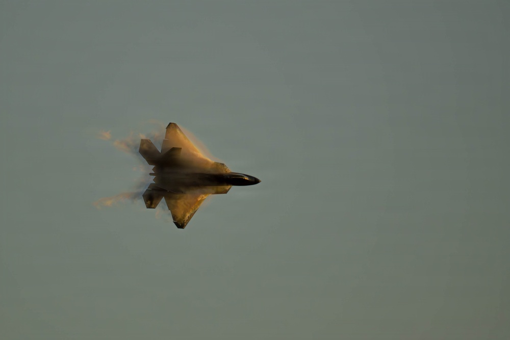 F-22 Raptor Aerial Demonstration Team performs at the Avalon Australia International Air Show 2025
