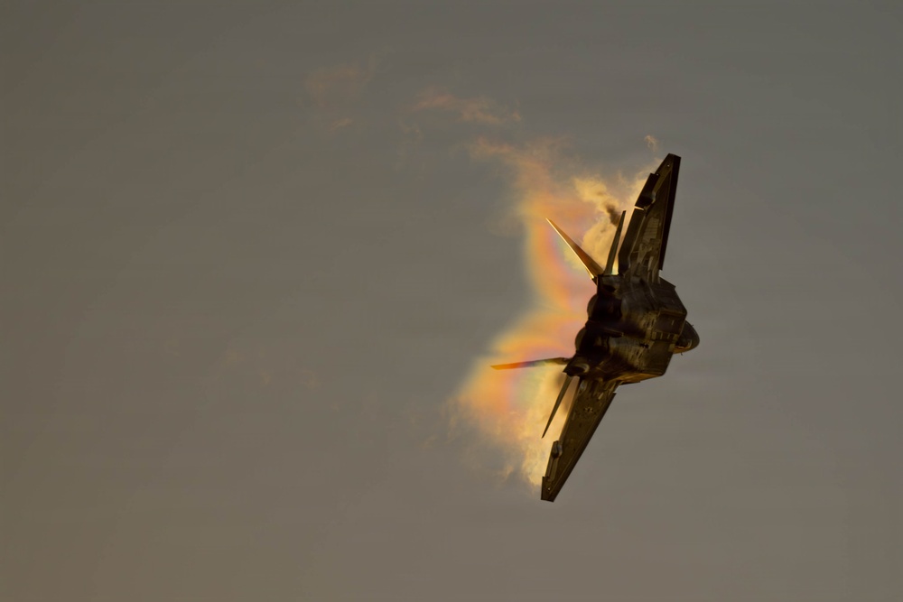 F-22 Raptor Aerial Demonstration Team performs at the Avalon Australia International Air Show 2025