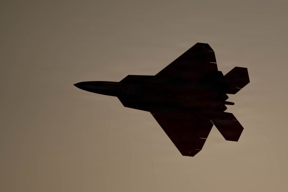 F-22 Raptor Aerial Demonstration Team performs at the Avalon Australia International Air Show 2025