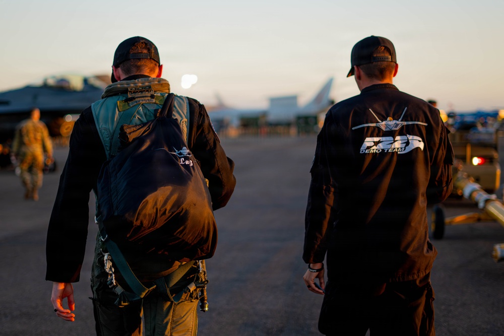 F-22 Raptor Aerial Demonstration Team performs at the Avalon Australia International Air Show 2025