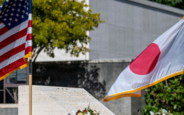 Japan Minister of Defence and Commander, U.S. Pacific Fleet visit Punchbowl Cemetery
