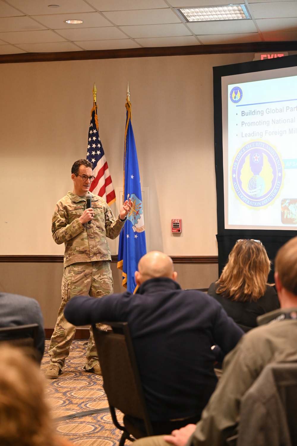 AFSAC Director Brig Gen Jeffrey Geraghty Speaks During Fairborn, Ohio Luncheon