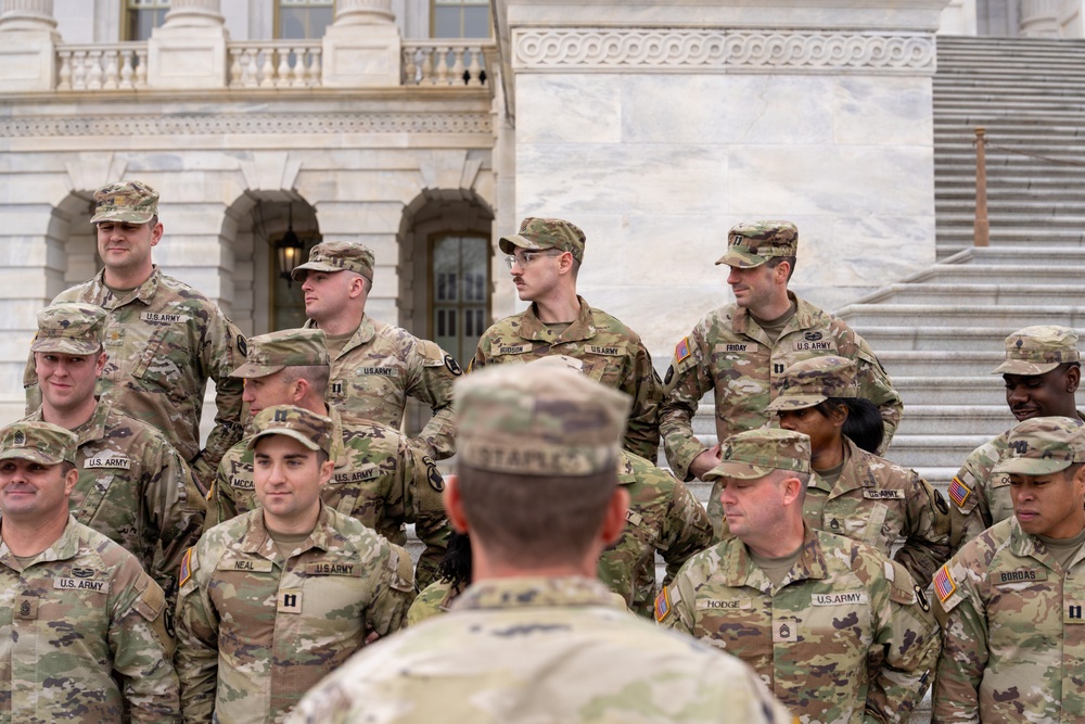 Alabama Guardsmen Meet Sen. Britt, Earn Promotions While Serving in D.C.