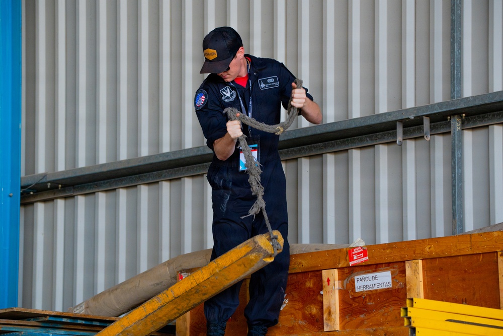 F-22 Raptor Aerial Demonstration Team performs at FIDAE 2024